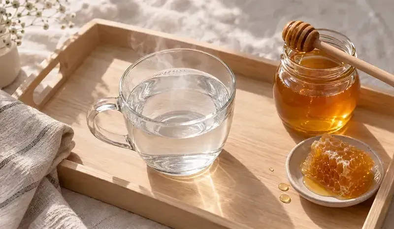 benefit of hot water and honey