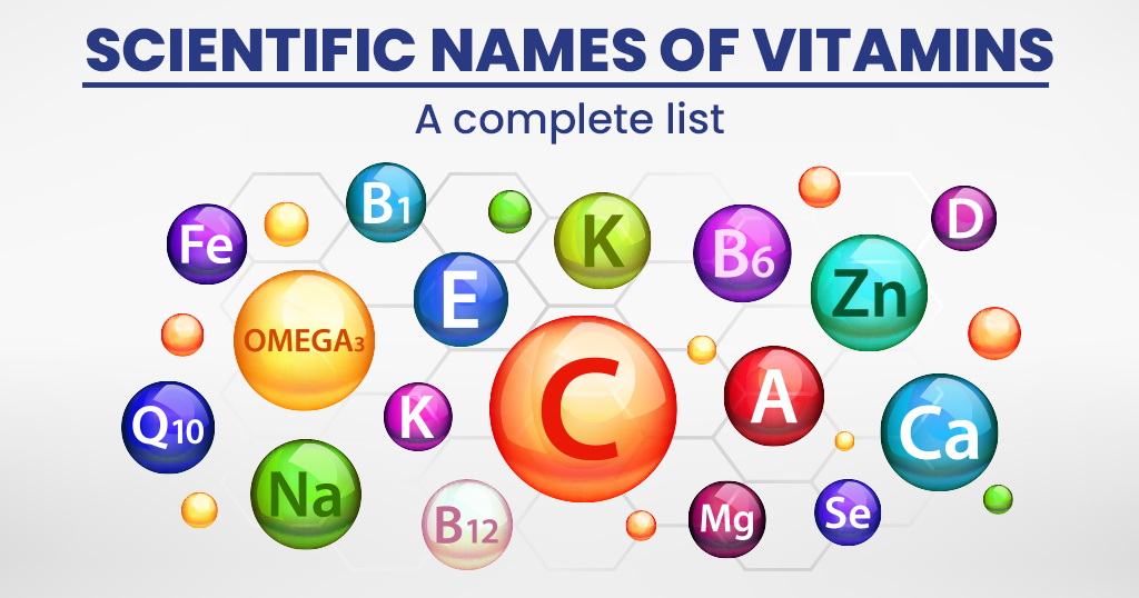 Scientific names of vitamins and their sources