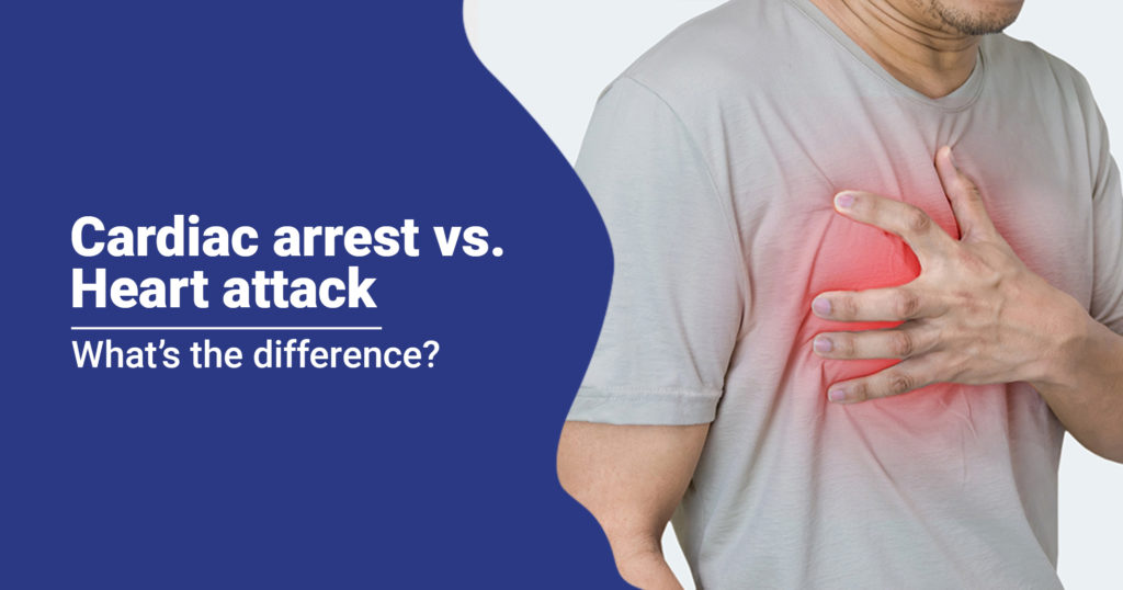 How do the symptoms of cardiac arrest differ from those of a heart attack?