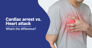 How do the symptoms of cardiac arrest differ from those of a heart attack?